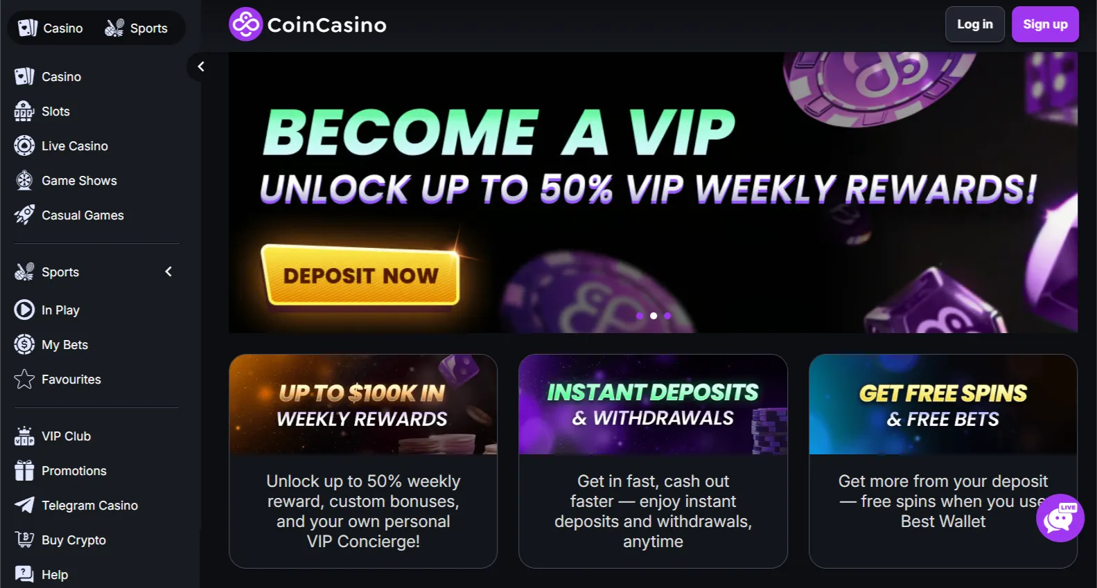 No KYC casinos CoinCasino: best anonymous casino for promo hunters & bonus lovers