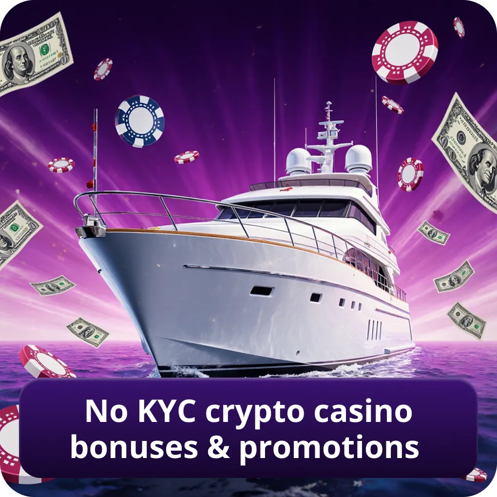 No KYC crypto casino bonuses & promotions